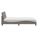 vidaXL ágy matraccal Hanko Taupe 140x200 cm szövet