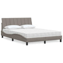 vidaXL ágy matraccal Hanko Taupe 140x200 cm szövet