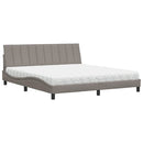vidaXL ágy matraccal Hanko Taupe 180x200 cm szövet
