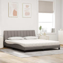 vidaXL ágy matraccal Hanko Taupe 180x200 cm szövet