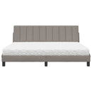vidaXL ágy matraccal Hanko Taupe 180x200 cm szövet