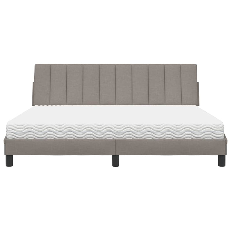 vidaXL ágy matraccal Hanko Taupe 180x200 cm szövet