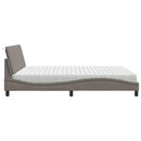 vidaXL ágy matraccal Hanko Taupe 180x200 cm szövet