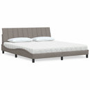 vidaXL ágy matraccal Hanko Taupe 180x200 cm szövet