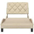 vidaXL ágykeret matrac nélkül krém 80x200 cm szövet 80x200 cm