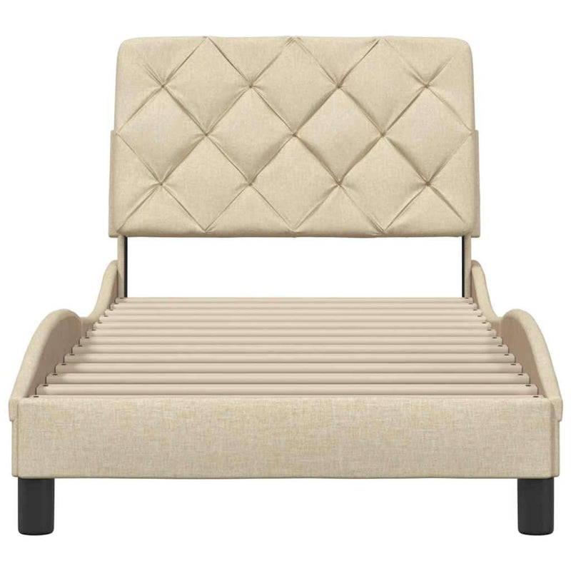 vidaXL ágykeret matrac nélkül krém 80x200 cm szövet 80x200 cm