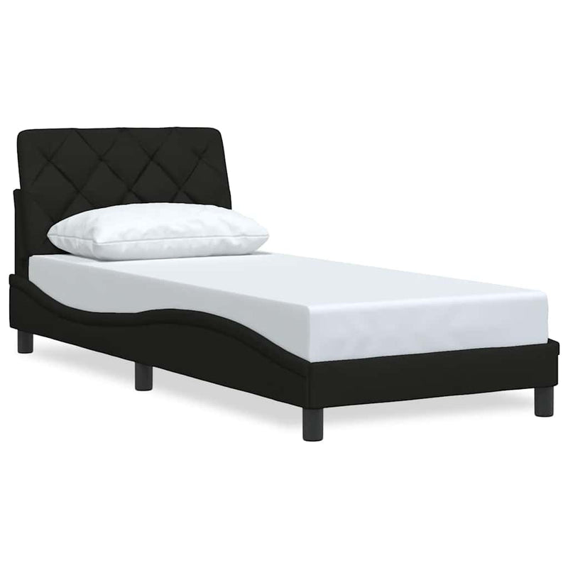 vidaXL ágykeret matrac nélkül fekete 90x200 cm szövet