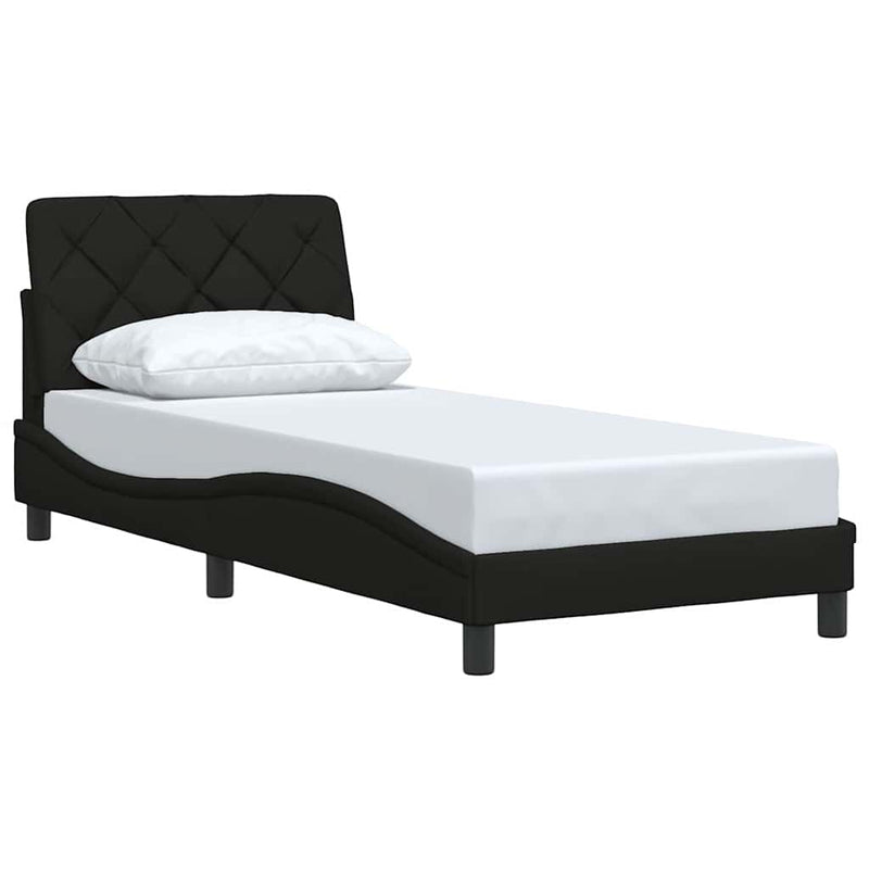 vidaXL ágykeret matrac nélkül fekete 90x200 cm szövet