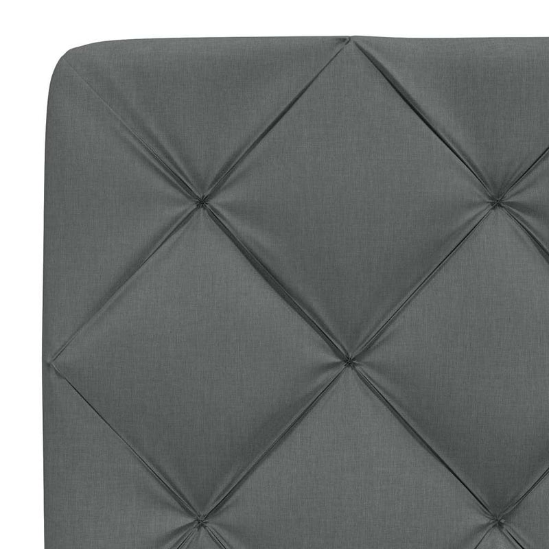 vidaXL sötétszürke szövet ágykeret matrac nélkül 100x200 cm