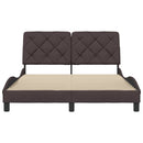 vidaXL sötétbarna szövet ágykeret matrac nélkül 140 x 200 cm