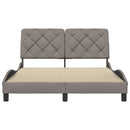 vidaXL tópszínű szövet ágykeret matrac nélkül 140 x 200 cm