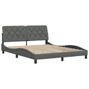 vidaXL sötétszürke szövet ágykeret matrac nélkül 160 x 200 cm