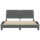 vidaXL sötétszürke szövet ágykeret matrac nélkül 160 x 200 cm