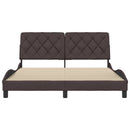 vidaXL sötétbarna szövet ágykeret matrac nélkül 160 x 200 cm