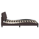 vidaXL sötétbarna szövet ágykeret matrac nélkül 160 x 200 cm