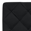 vidaXL fekete szövet ágykeret matrac nélkül 180 x 200 cm