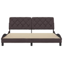 vidaXL sötétbarna szövet ágykeret matrac nélkül 180 x 200 cm