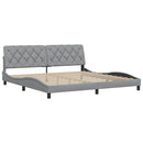 vidaXL világosszürke szövet ágykeret matrac nélkül 200 x 200 cm