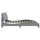 vidaXL világosszürke szövet ágykeret matrac nélkül 200 x 200 cm