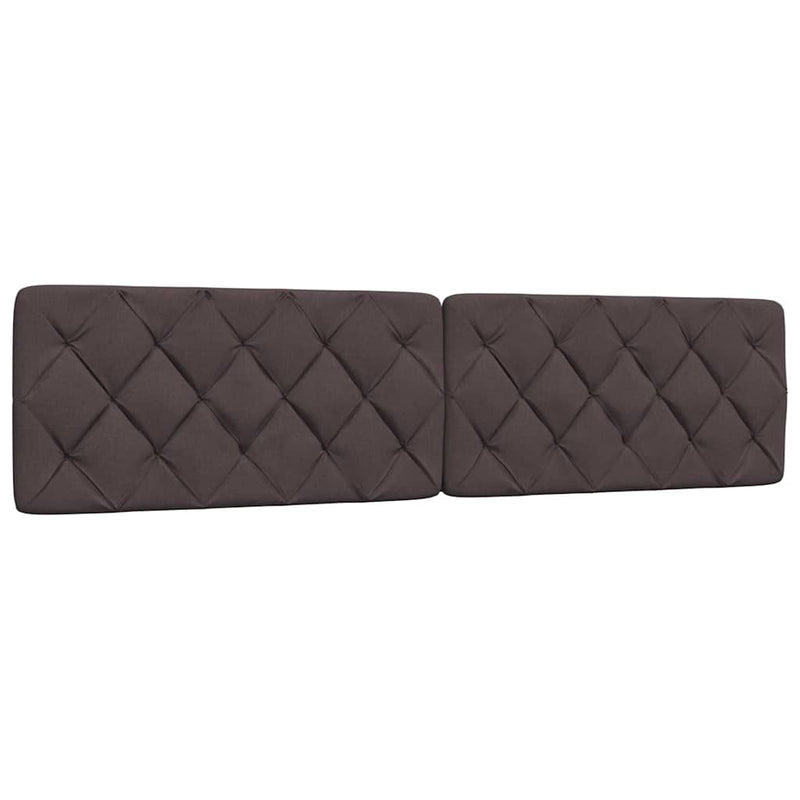 vidaXL sötétbarna szövet ágykeret matrac nélkül 200 x 200 cm