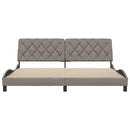 vidaXL tópszínű szövet ágykeret matrac nélkül 200 x 200 cm