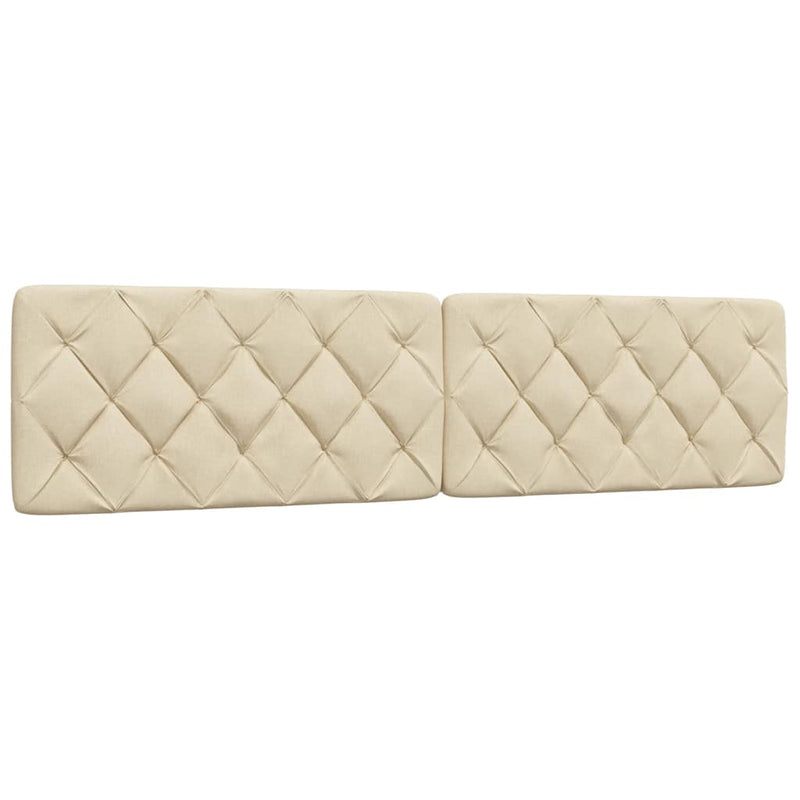 vidaXL krémszínű szövet ágykeret matrac nélkül 200 x 200 cm