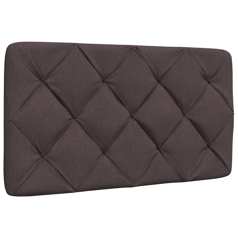 vidaXL sötétbarna szövet ágykeret LED-ekkel matrac nélkül 90x200 cm