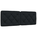 vidaXL fekete szövet ágykeret LED-ekkel matrac nélkül 140 x 190 cm