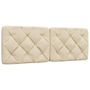 vidaXL krémszínű szövet ágykeret LED-ekkel matrac nélkül 140 x 190 cm