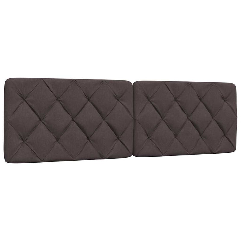 vidaXL sötétbarna szövet ágykeret LED-es matrac nélkül 160 x 200 cm