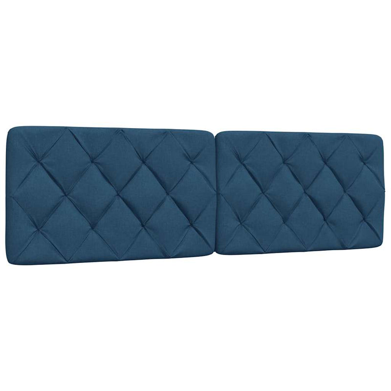 vidaXL kék szövet ágykeret LED-ekkel matrac nélkül 160 x 200 cm