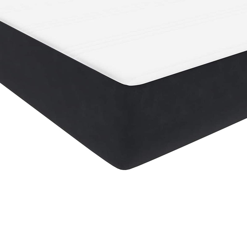 vidaXL fekete szövet ágykeret LED-es matrac nélkül 180 x 200 cm