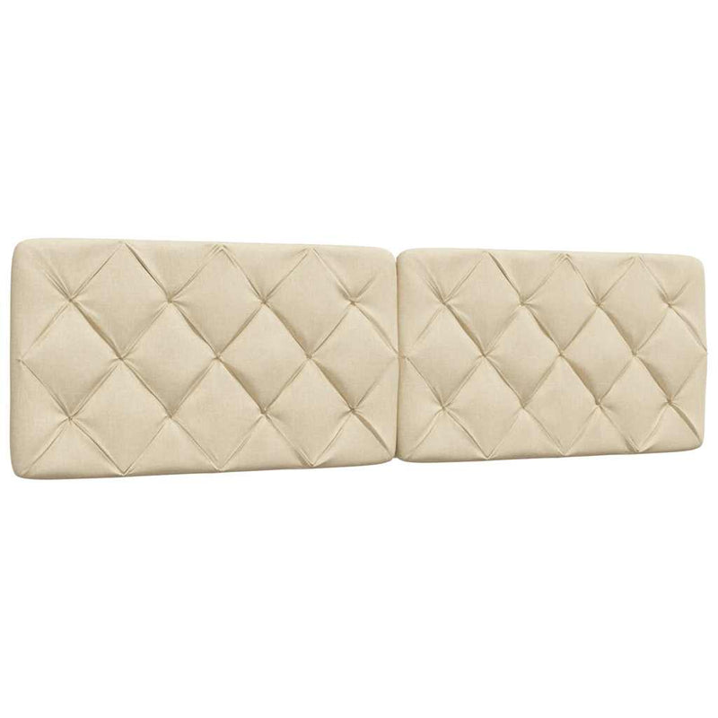 vidaXL krémszínű szövet ágykeret LED-ekkel matrac nélkül 180 x 200 cm