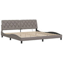 vidaXL tópszínű szövet ágykeret LED-ekkel matrac nélkül 200 x 200 cm