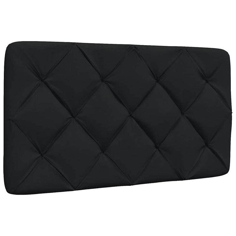 vidaXL fekete szövet ágy matraccal 90x200 cm