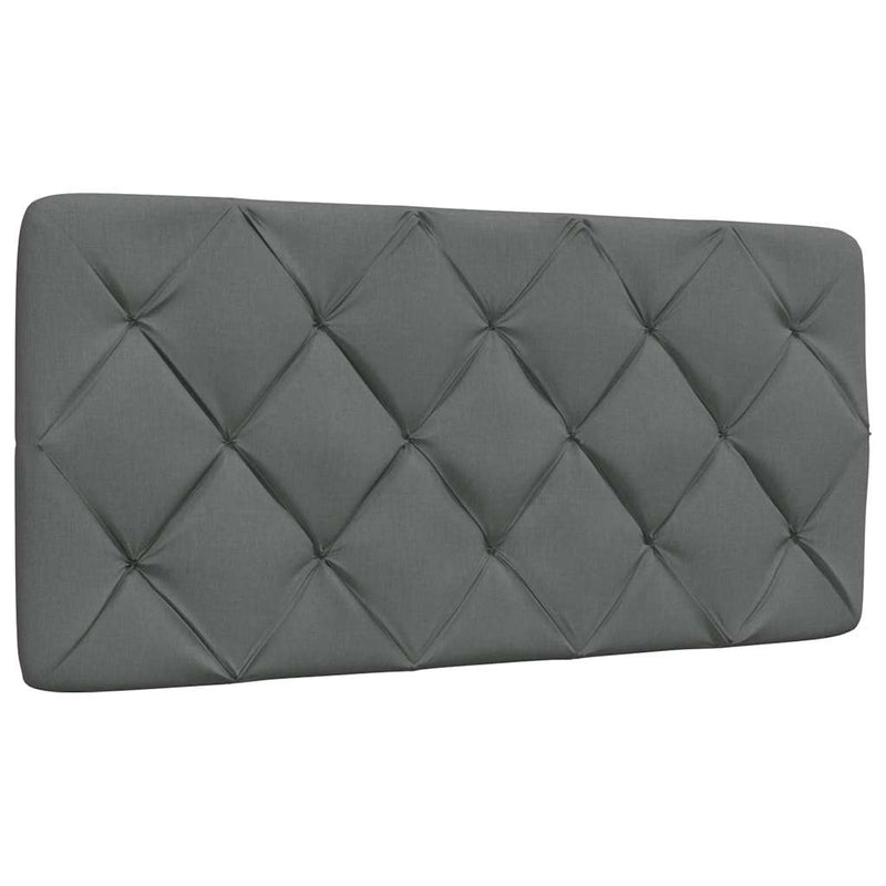 vidaXL sötétszürke szövet ágy matraccal 100x200 cm