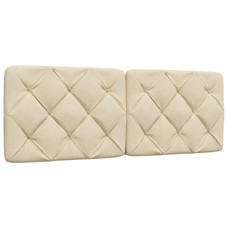 vidaXL ágy matraccal krém 140x200 cm szövet