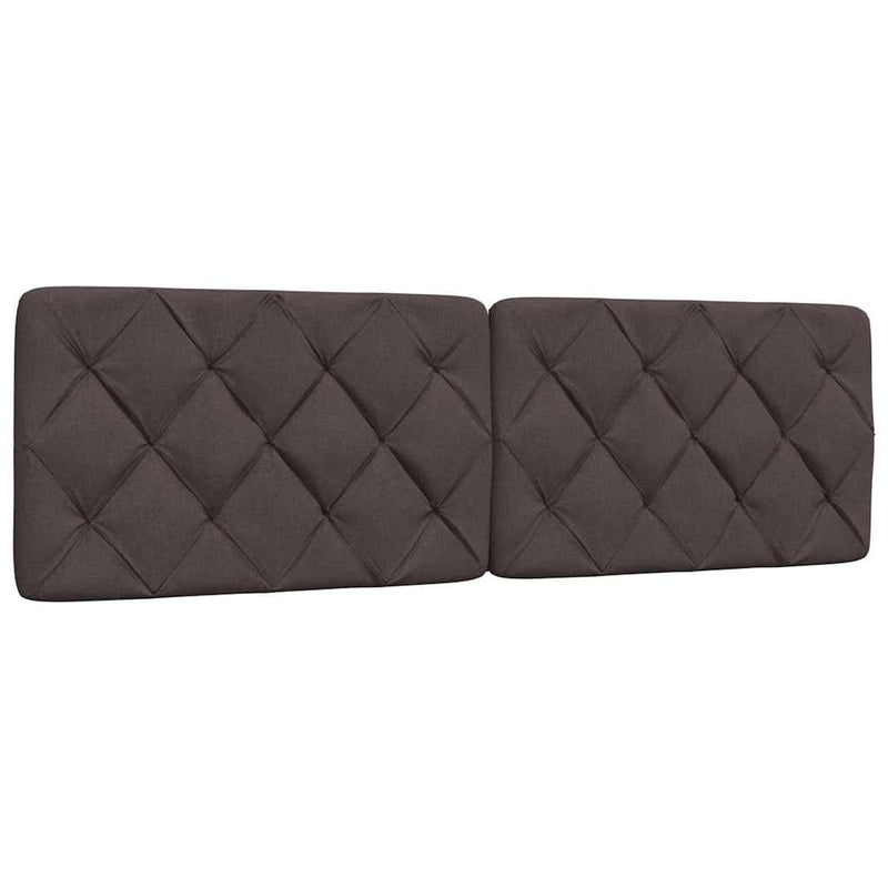 vidaXL ágy matraccal Sötétbarna 160x200 cm szövet