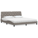 vidaXL ágy matraccal Taupe 180x200 cm szövet