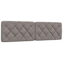 vidaXL ágy matraccal Taupe 200x200 cm szövet