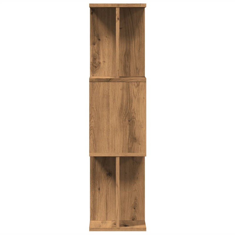 vidaXL kézműves tölgy színű szerelt fa könyvszekrény 80x24x96 cm