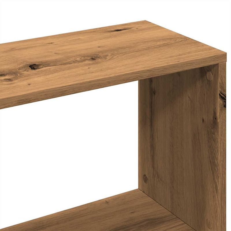 vidaXL kézműves tölgy színű szerelt fa könyvszekrény 80x24x96 cm