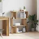 vidaXL kézműves tölgy színű szerelt fa könyvszekrény 80x24x96 cm