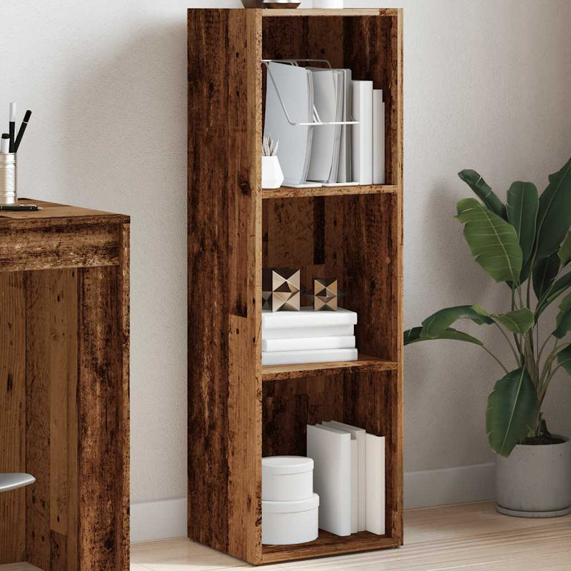 vidaXL antik fa színű szerelt fa könyvszekrény 36 x 30 x 114 cm