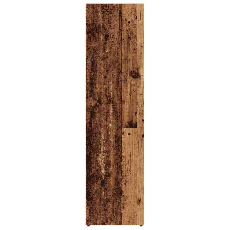 vidaXL antik fa színű szerelt fa könyvszekrény 36 x 30 x 114 cm