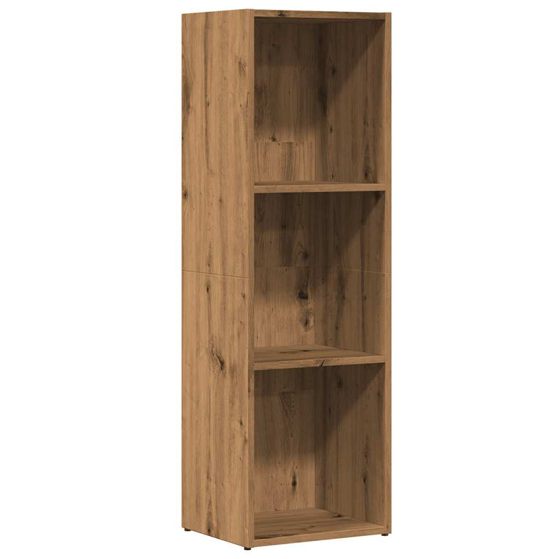vidaXL kézműves tölgy színű szerelt fa könyvszekrény 36 x 30 x 114 cm