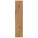 vidaXL kézműves tölgy színű szerelt fa könyvszekrény 36x30x143 cm