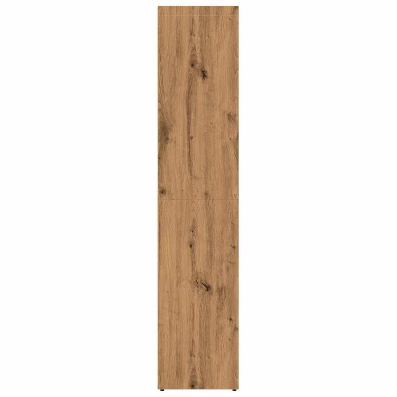 vidaXL kézműves tölgy színű szerelt fa könyvszekrény 36x30x143 cm