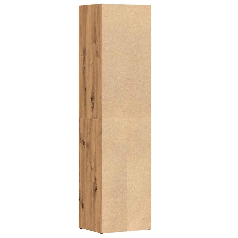 vidaXL kézműves tölgy színű szerelt fa könyvszekrény 36x30x143 cm