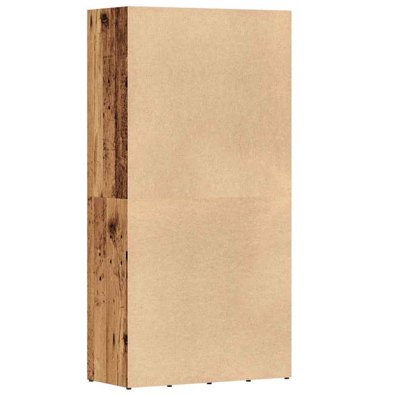 vidaXL Könyves szekrény Régi fa 66x30x130 cm Gépelt fa